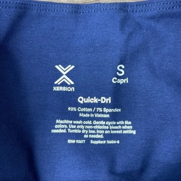 NWT Xersion Women’s Navy Blue Capri Legging, size small - Picture 4 of 9
